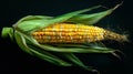 The ear of fresh corn.AI generated image Royalty Free Stock Photo