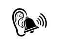 Ear hearing bell sound Royalty Free Stock Photo