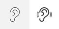 Ear, hearing icon