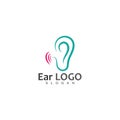 ear hearing logo template vector icon.