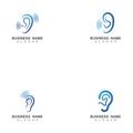 Ear Hearing Logo Template Vector Icon.