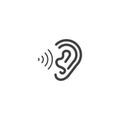 Ear, hearing. Vector icon template