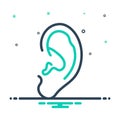 Mix icon for Ear, audible and anatomy