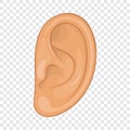 Ear icon, cartoon style