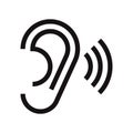 Ear icon Royalty Free Stock Photo