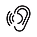 Ear icon Royalty Free Stock Photo