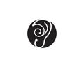 Ear icon vector template illustration for web app Royalty Free Stock Photo