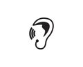 Ear icon vector template illustration for web app Royalty Free Stock Photo