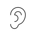 Ear icon on white background. Vector illustration Royalty Free Stock Photo