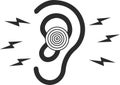 Ear infection icon, Infection, blow ear black vector icon.