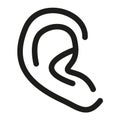 Ear line icon. Part of body vector illustration