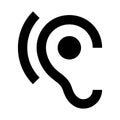 Ear listen symbol icon