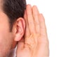 Ear listening secret Royalty Free Stock Photo