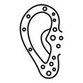 Ear measles icon, outline style Royalty Free Stock Photo