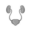 Ear membranes icon, black monochrome style