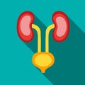 Ear membranes icon, flat style