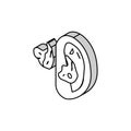 ear mold audiologist doctor isometric icon vector illustration