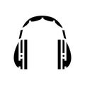 ear muffs glyph icon vector illustration Royalty Free Stock Photo