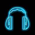 ear muffs neon glow icon illustration Royalty Free Stock Photo