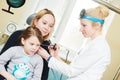 Ear, nose, throat examining. ENT doctor with a child and endoscope. otolaryngology Royalty Free Stock Photo