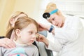 Ear, nose, throat examining. ENT doctor with a child and endoscope. otolaryngology Royalty Free Stock Photo