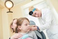 Ear, nose, throat examining. ENT doctor with a child and endoscope. otolaryngology Royalty Free Stock Photo