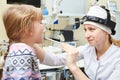 Ear, nose, throat examining. doctor with a child and endoscope. otolaryngology Royalty Free Stock Photo