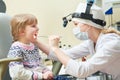 Ear, nose, throat examining. doctor with a child and endoscope. otolaryngology Royalty Free Stock Photo