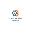 Ear omega sign, simple healthcare or medical ear treatment logo.