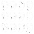 Ear Piercing Examples Royalty Free Stock Photo