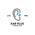 Ear plus Hearing healthcare clinic Logo Vector