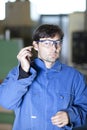 Ear protection at work Royalty Free Stock Photo