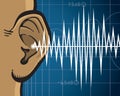 Ear Sound Waves Royalty Free Stock Photo