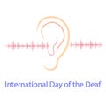 Ear and sound waves on International Day of the Deaf