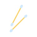 Ear sticks icon. Cotton swabs or cotton buds