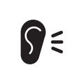 Ear vector icon logo design Royalty Free Stock Photo