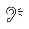 Ear vector icon logo design Royalty Free Stock Photo