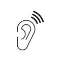 Ear vector icon logo design Royalty Free Stock Photo