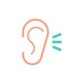 Ear vector icon logo design Royalty Free Stock Photo