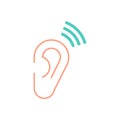 Ear vector icon logo design Royalty Free Stock Photo