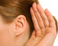 Ear women Royalty Free Stock Photo