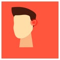 Earache on red background .Vector illustration Royalty Free Stock Photo