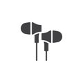 Earbud, Earphones vector icon Royalty Free Stock Photo