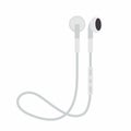 Earbud Headphones plugs wireless. Wireless Earphones garniture electronic gadget in light white. vector illustration