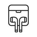 Earbud icon vector image.