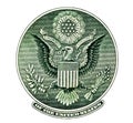 Eargle Seal US One Dollar Bill Royalty Free Stock Photo