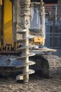 Earh digger on a construction site