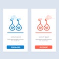 Earing, Love, Heart Blue and Red Download and Buy Now web Widget Card Template