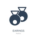 earings icon in trendy design style. earings icon isolated on white background. earings vector icon simple and modern flat symbol Royalty Free Stock Photo