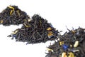 Earl grey black tea isolated on white